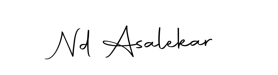 The best way (Autography-DOLnW) to make a short signature is to pick only two or three words in your name. The name Nd Asalekar include a total of six letters. For converting this name. Nd Asalekar signature style 10 images and pictures png