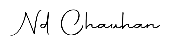 You can use this online signature creator to create a handwritten signature for the name Nd Chauhan. This is the best online autograph maker. Nd Chauhan signature style 10 images and pictures png