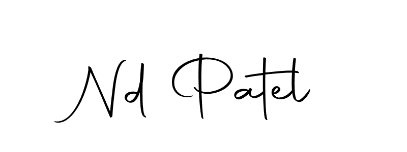 How to make Nd Patel name signature. Use Autography-DOLnW style for creating short signs online. This is the latest handwritten sign. Nd Patel signature style 10 images and pictures png