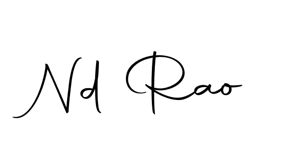 How to make Nd Rao name signature. Use Autography-DOLnW style for creating short signs online. This is the latest handwritten sign. Nd Rao signature style 10 images and pictures png