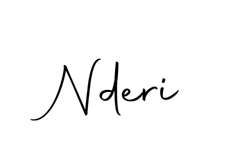 Design your own signature with our free online signature maker. With this signature software, you can create a handwritten (Autography-DOLnW) signature for name Nderi. Nderi signature style 10 images and pictures png