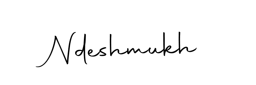 Create a beautiful signature design for name Ndeshmukh. With this signature (Autography-DOLnW) fonts, you can make a handwritten signature for free. Ndeshmukh signature style 10 images and pictures png