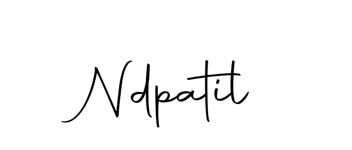 Design your own signature with our free online signature maker. With this signature software, you can create a handwritten (Autography-DOLnW) signature for name Ndpatil. Ndpatil signature style 10 images and pictures png