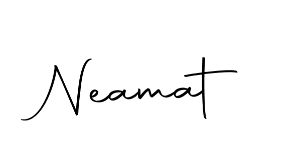 Design your own signature with our free online signature maker. With this signature software, you can create a handwritten (Autography-DOLnW) signature for name Neamat. Neamat signature style 10 images and pictures png