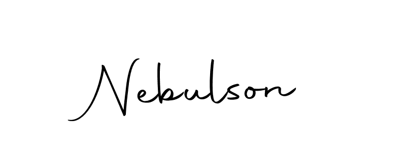 Design your own signature with our free online signature maker. With this signature software, you can create a handwritten (Autography-DOLnW) signature for name Nebulson. Nebulson signature style 10 images and pictures png