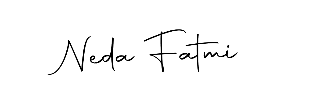 Design your own signature with our free online signature maker. With this signature software, you can create a handwritten (Autography-DOLnW) signature for name Neda Fatmi. Neda Fatmi signature style 10 images and pictures png