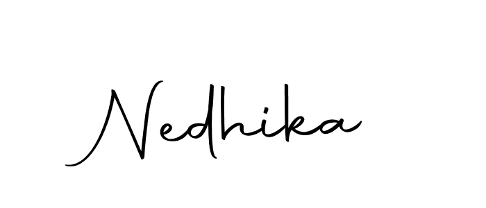 How to make Nedhika name signature. Use Autography-DOLnW style for creating short signs online. This is the latest handwritten sign. Nedhika signature style 10 images and pictures png