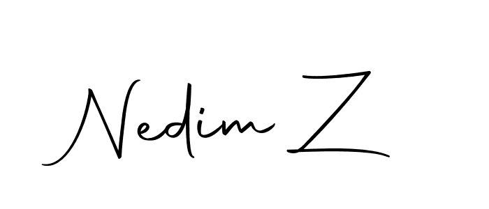 Use a signature maker to create a handwritten signature online. With this signature software, you can design (Autography-DOLnW) your own signature for name Nedim Z. Nedim Z signature style 10 images and pictures png