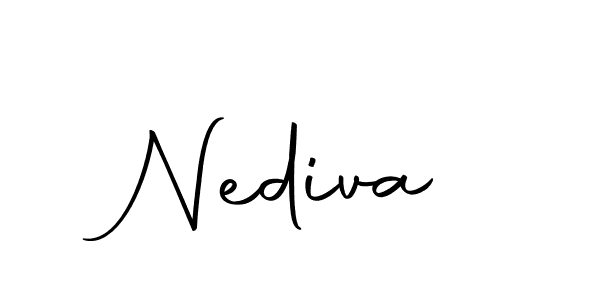 Use a signature maker to create a handwritten signature online. With this signature software, you can design (Autography-DOLnW) your own signature for name Nediva. Nediva signature style 10 images and pictures png