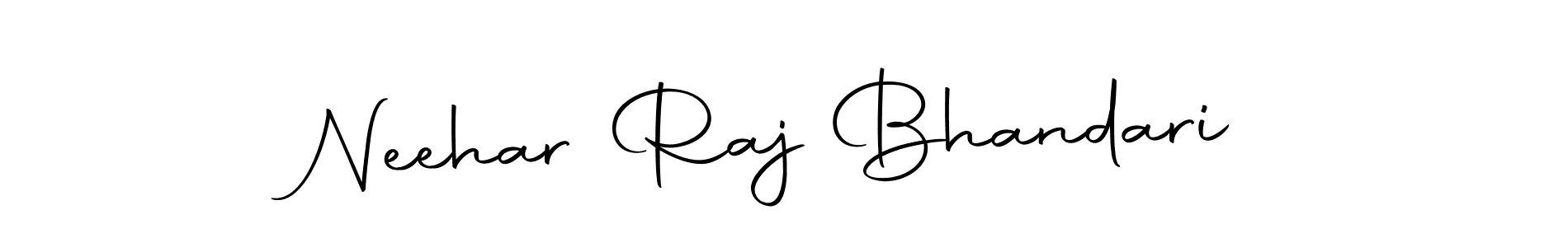 Also we have Neehar Raj Bhandari name is the best signature style. Create professional handwritten signature collection using Autography-DOLnW autograph style. Neehar Raj Bhandari signature style 10 images and pictures png