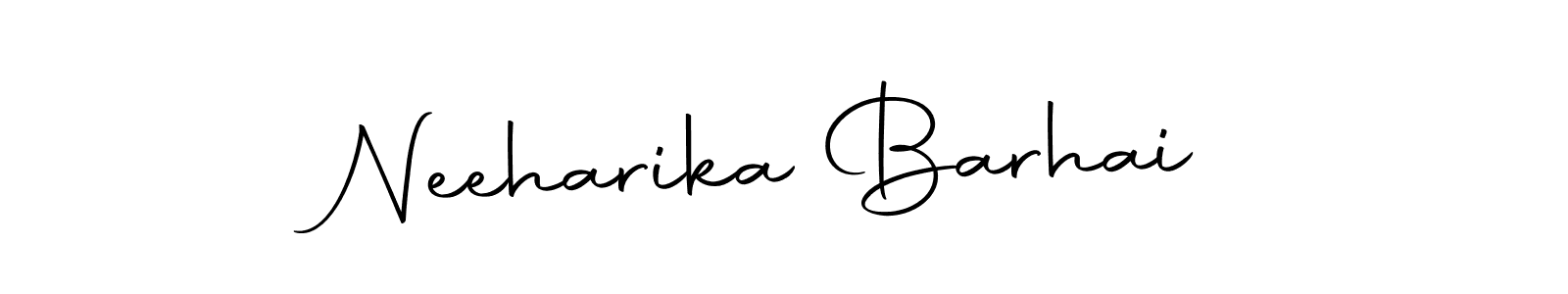 Design your own signature with our free online signature maker. With this signature software, you can create a handwritten (Autography-DOLnW) signature for name Neeharika Barhai. Neeharika Barhai signature style 10 images and pictures png