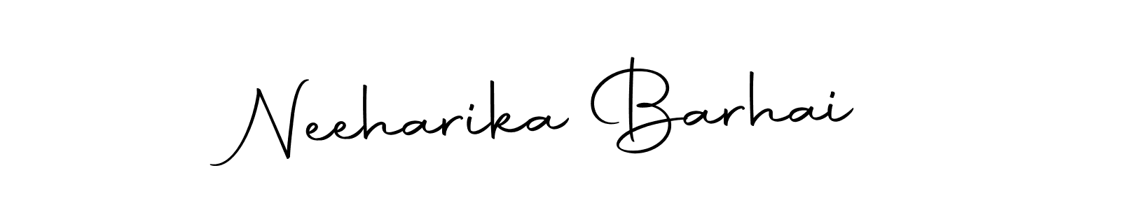 Design your own signature with our free online signature maker. With this signature software, you can create a handwritten (Autography-DOLnW) signature for name Neeharika Barhai. Neeharika Barhai signature style 10 images and pictures png