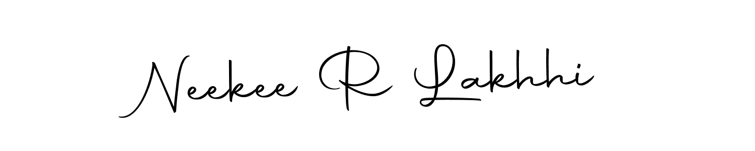 Make a beautiful signature design for name Neekee R Lakhhi. With this signature (Autography-DOLnW) style, you can create a handwritten signature for free. Neekee R Lakhhi signature style 10 images and pictures png