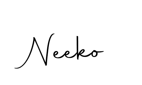 Neeko stylish signature style. Best Handwritten Sign (Autography-DOLnW) for my name. Handwritten Signature Collection Ideas for my name Neeko. Neeko signature style 10 images and pictures png
