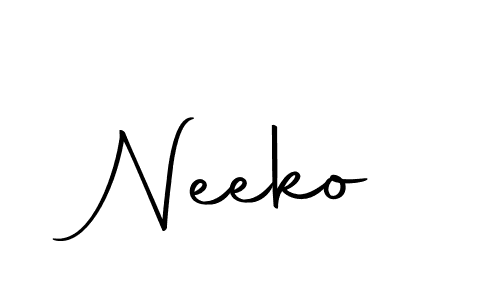 Use a signature maker to create a handwritten signature online. With this signature software, you can design (Autography-DOLnW) your own signature for name Neeko. Neeko signature style 10 images and pictures png