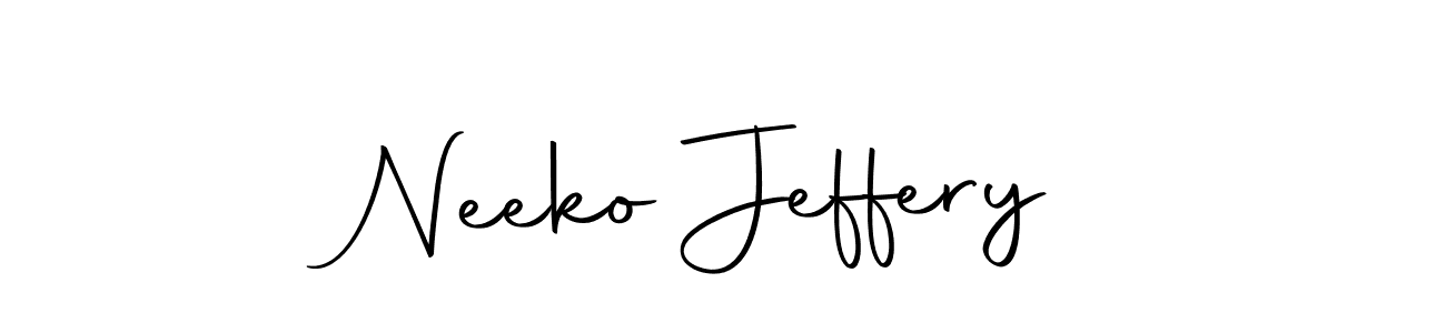 Design your own signature with our free online signature maker. With this signature software, you can create a handwritten (Autography-DOLnW) signature for name Neeko Jeffery. Neeko Jeffery signature style 10 images and pictures png