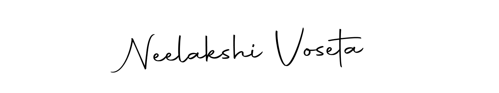 Create a beautiful signature design for name Neelakshi Voseta. With this signature (Autography-DOLnW) fonts, you can make a handwritten signature for free. Neelakshi Voseta signature style 10 images and pictures png