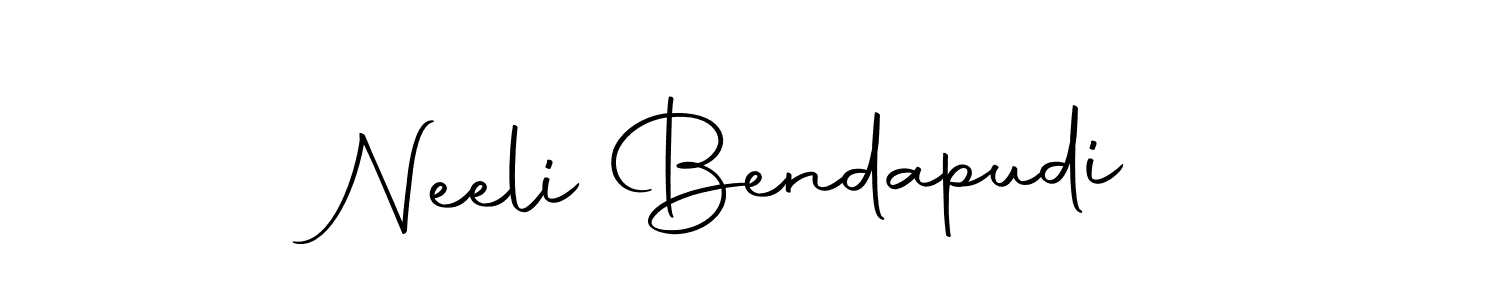 How to make Neeli Bendapudi name signature. Use Autography-DOLnW style for creating short signs online. This is the latest handwritten sign. Neeli Bendapudi signature style 10 images and pictures png