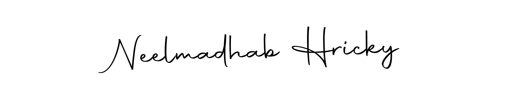 Create a beautiful signature design for name Neelmadhab Hricky. With this signature (Autography-DOLnW) fonts, you can make a handwritten signature for free. Neelmadhab Hricky signature style 10 images and pictures png