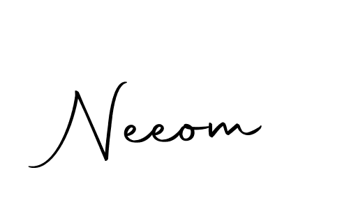 You should practise on your own different ways (Autography-DOLnW) to write your name (Neeom) in signature. don't let someone else do it for you. Neeom signature style 10 images and pictures png