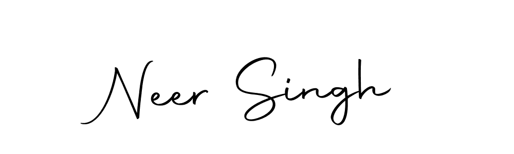 Create a beautiful signature design for name Neer Singh. With this signature (Autography-DOLnW) fonts, you can make a handwritten signature for free. Neer Singh signature style 10 images and pictures png