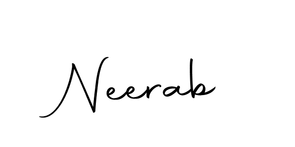 if you are searching for the best signature style for your name Neerab. so please give up your signature search. here we have designed multiple signature styles  using Autography-DOLnW. Neerab signature style 10 images and pictures png