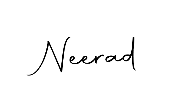 How to make Neerad name signature. Use Autography-DOLnW style for creating short signs online. This is the latest handwritten sign. Neerad signature style 10 images and pictures png