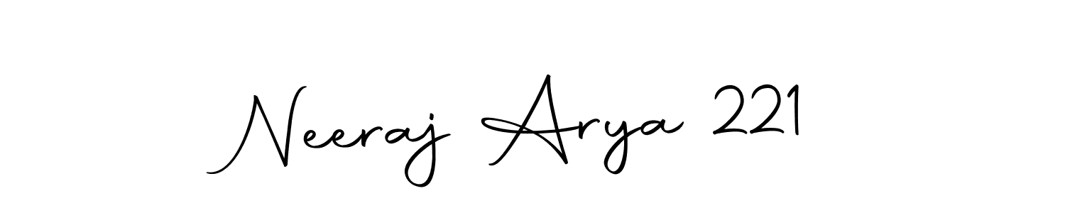 You can use this online signature creator to create a handwritten signature for the name Neeraj Arya 221. This is the best online autograph maker. Neeraj Arya 221 signature style 10 images and pictures png