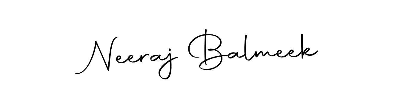You should practise on your own different ways (Autography-DOLnW) to write your name (Neeraj Balmeek) in signature. don't let someone else do it for you. Neeraj Balmeek signature style 10 images and pictures png