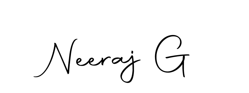 The best way (Autography-DOLnW) to make a short signature is to pick only two or three words in your name. The name Neeraj G include a total of six letters. For converting this name. Neeraj G signature style 10 images and pictures png