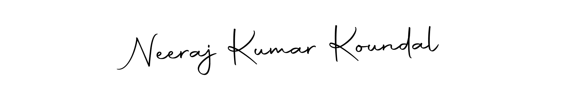 Make a beautiful signature design for name Neeraj Kumar Koundal. Use this online signature maker to create a handwritten signature for free. Neeraj Kumar Koundal signature style 10 images and pictures png