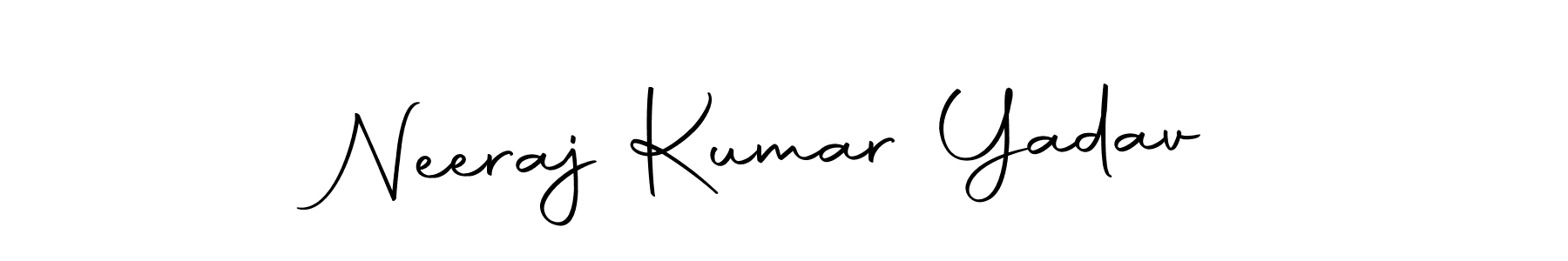 Create a beautiful signature design for name Neeraj Kumar Yadav. With this signature (Autography-DOLnW) fonts, you can make a handwritten signature for free. Neeraj Kumar Yadav signature style 10 images and pictures png