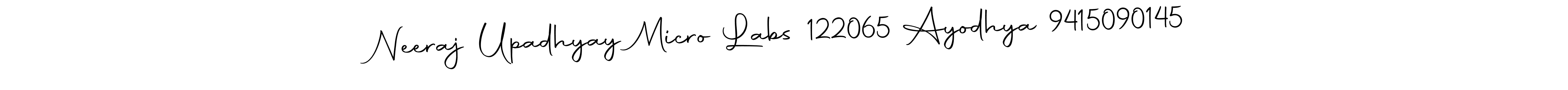 How to make Neeraj Upadhyay Micro Labs 122065 Ayodhya 9415090145 signature? Autography-DOLnW is a professional autograph style. Create handwritten signature for Neeraj Upadhyay Micro Labs 122065 Ayodhya 9415090145 name. Neeraj Upadhyay Micro Labs 122065 Ayodhya 9415090145 signature style 10 images and pictures png
