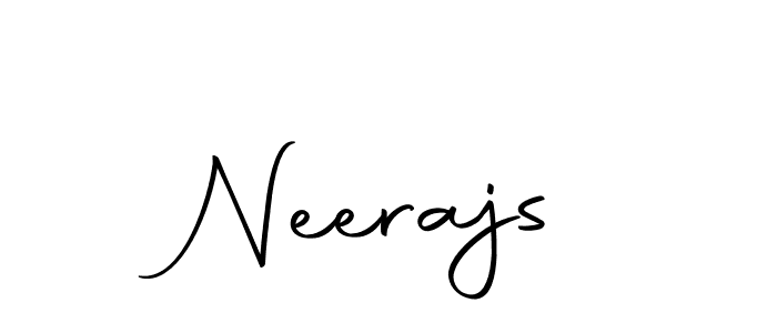 The best way (Autography-DOLnW) to make a short signature is to pick only two or three words in your name. The name Neerajs include a total of six letters. For converting this name. Neerajs signature style 10 images and pictures png