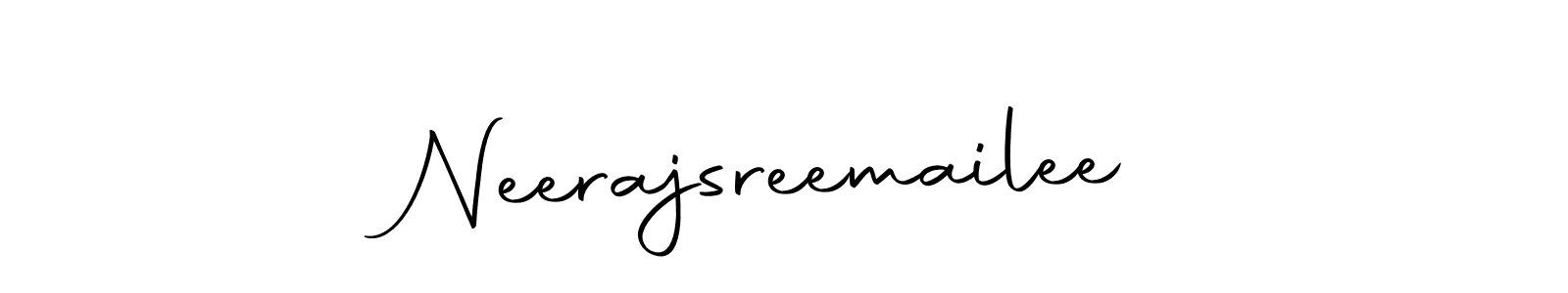 How to make Neerajsreemailee name signature. Use Autography-DOLnW style for creating short signs online. This is the latest handwritten sign. Neerajsreemailee signature style 10 images and pictures png