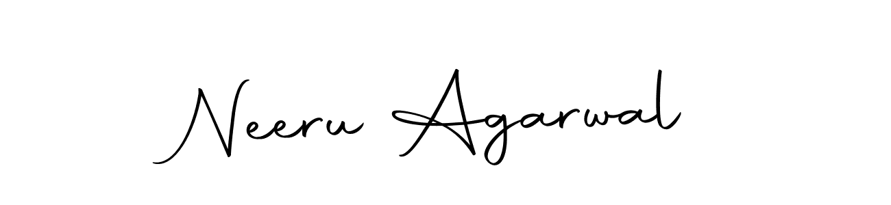How to make Neeru Agarwal name signature. Use Autography-DOLnW style for creating short signs online. This is the latest handwritten sign. Neeru Agarwal signature style 10 images and pictures png