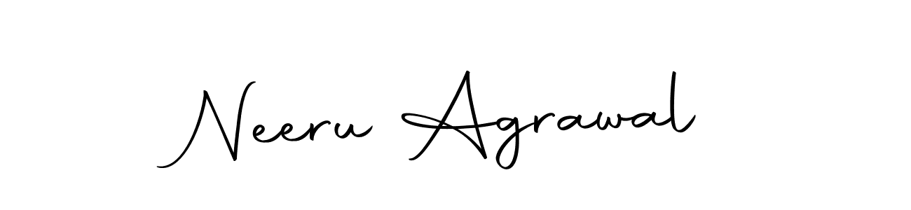 How to make Neeru Agrawal name signature. Use Autography-DOLnW style for creating short signs online. This is the latest handwritten sign. Neeru Agrawal signature style 10 images and pictures png