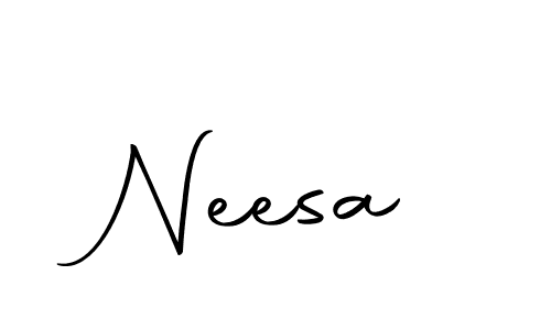Create a beautiful signature design for name Neesa. With this signature (Autography-DOLnW) fonts, you can make a handwritten signature for free. Neesa signature style 10 images and pictures png