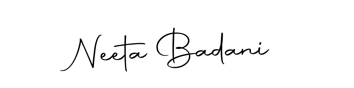 You can use this online signature creator to create a handwritten signature for the name Neeta Badani. This is the best online autograph maker. Neeta Badani signature style 10 images and pictures png