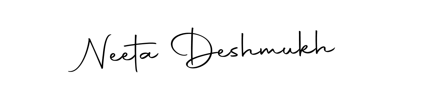 Design your own signature with our free online signature maker. With this signature software, you can create a handwritten (Autography-DOLnW) signature for name Neeta Deshmukh. Neeta Deshmukh signature style 10 images and pictures png