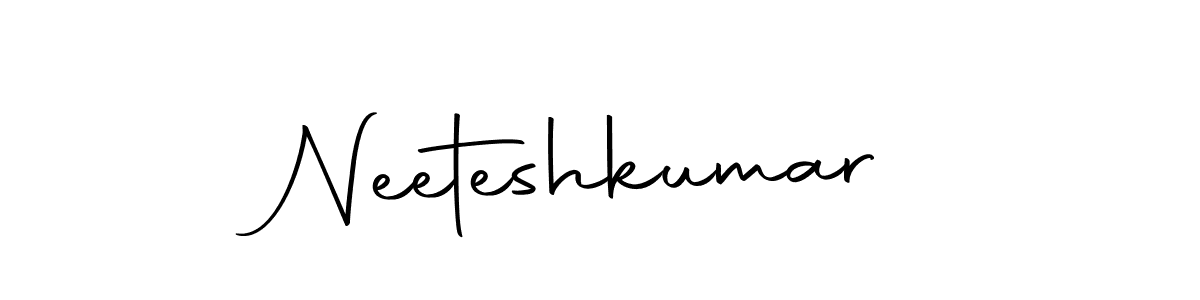 Use a signature maker to create a handwritten signature online. With this signature software, you can design (Autography-DOLnW) your own signature for name Neeteshkumar. Neeteshkumar signature style 10 images and pictures png