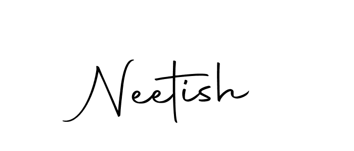 The best way (Autography-DOLnW) to make a short signature is to pick only two or three words in your name. The name Neetish include a total of six letters. For converting this name. Neetish signature style 10 images and pictures png