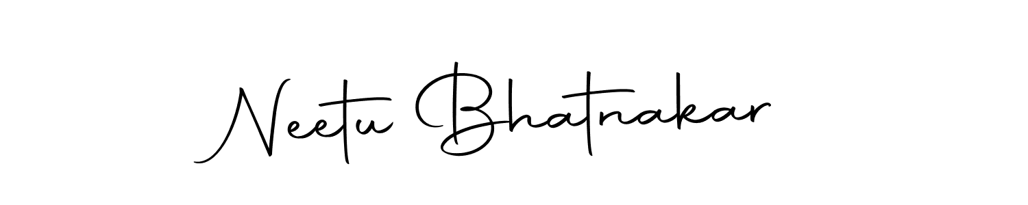 The best way (Autography-DOLnW) to make a short signature is to pick only two or three words in your name. The name Neetu Bhatnakar include a total of six letters. For converting this name. Neetu Bhatnakar signature style 10 images and pictures png