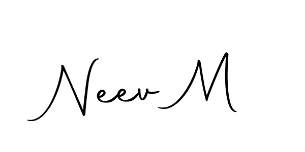 The best way (Autography-DOLnW) to make a short signature is to pick only two or three words in your name. The name Neev M include a total of six letters. For converting this name. Neev M signature style 10 images and pictures png