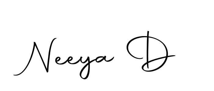 Use a signature maker to create a handwritten signature online. With this signature software, you can design (Autography-DOLnW) your own signature for name Neeya D. Neeya D signature style 10 images and pictures png