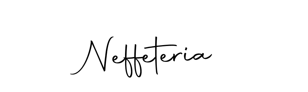 Create a beautiful signature design for name Neffeteria. With this signature (Autography-DOLnW) fonts, you can make a handwritten signature for free. Neffeteria signature style 10 images and pictures png