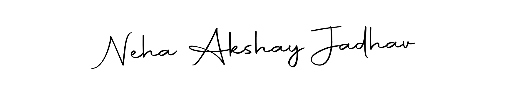 Neha Akshay Jadhav stylish signature style. Best Handwritten Sign (Autography-DOLnW) for my name. Handwritten Signature Collection Ideas for my name Neha Akshay Jadhav. Neha Akshay Jadhav signature style 10 images and pictures png