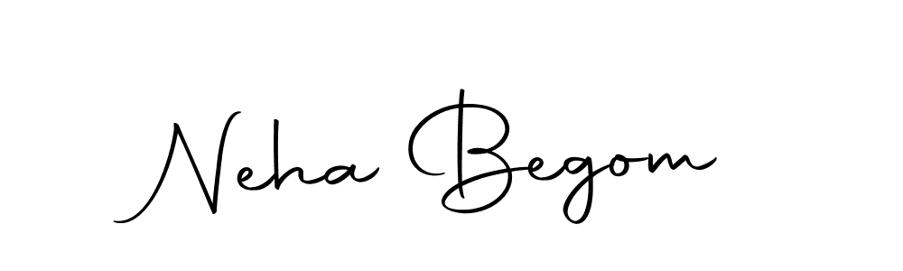 How to make Neha Begom name signature. Use Autography-DOLnW style for creating short signs online. This is the latest handwritten sign. Neha Begom signature style 10 images and pictures png
