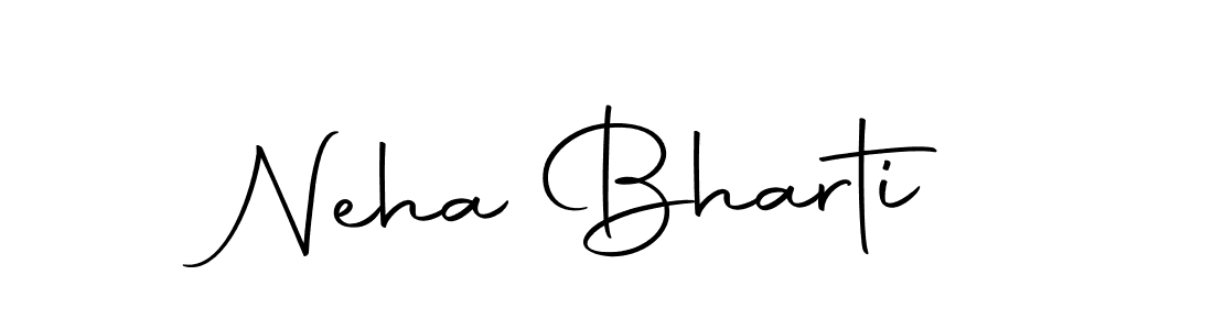 How to make Neha Bharti name signature. Use Autography-DOLnW style for creating short signs online. This is the latest handwritten sign. Neha Bharti signature style 10 images and pictures png