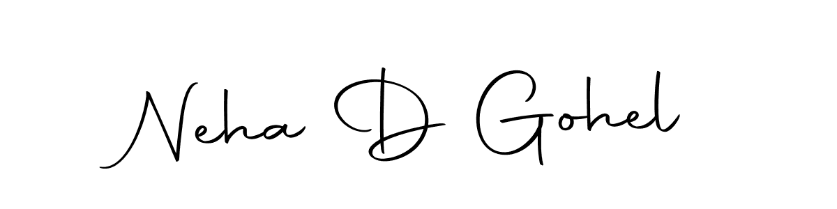 Design your own signature with our free online signature maker. With this signature software, you can create a handwritten (Autography-DOLnW) signature for name Neha D Gohel. Neha D Gohel signature style 10 images and pictures png